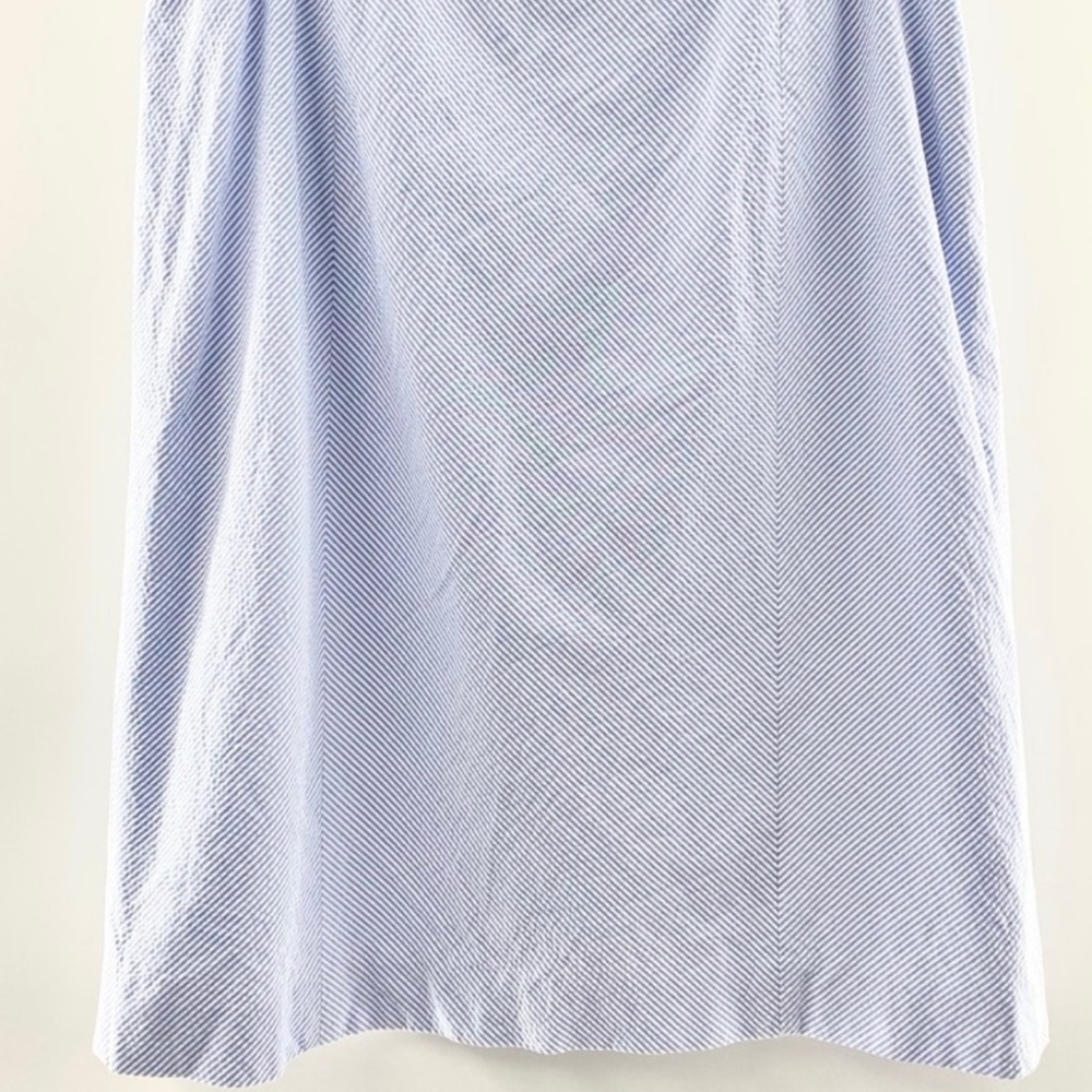 Brooks Brothers Seersucker Skirt Cotton Blue White